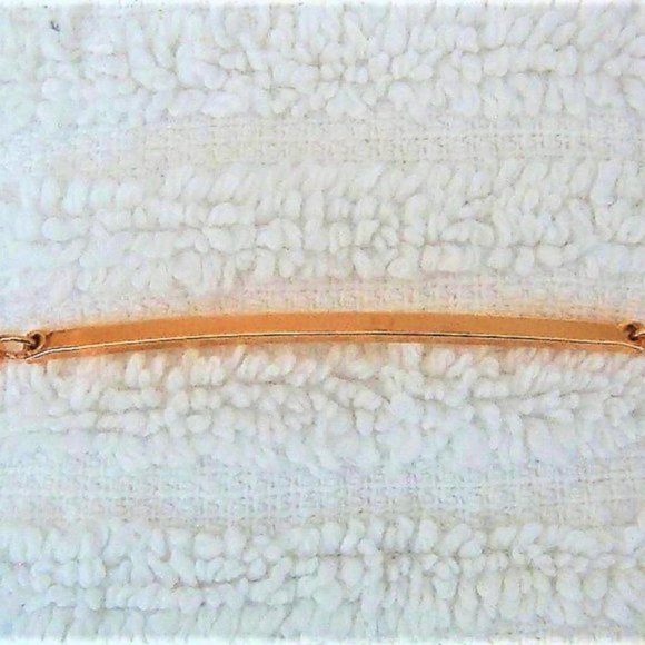 Vintage 1977 Avon Large Gold Tone Gilded Bar Chain Bracelet - Picture 3 of 9